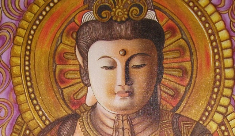 “Namaste Buddha”       Oil Painting on canvas.
